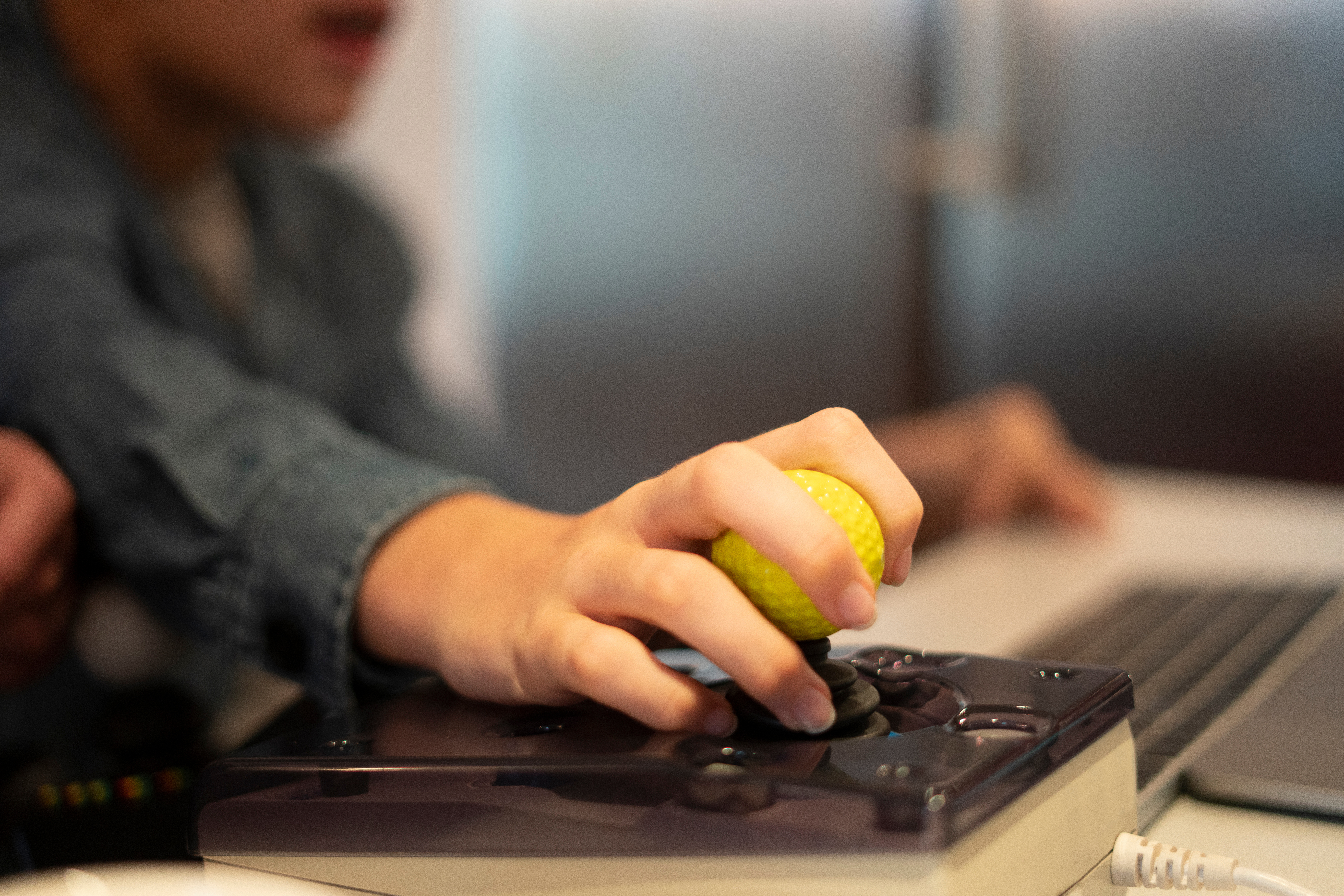 An individual is using assistive tools for screen reading to demonstrate accessibility 