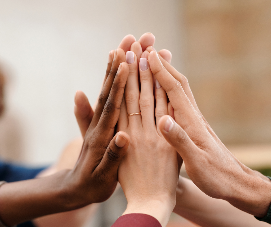 High five hands concept