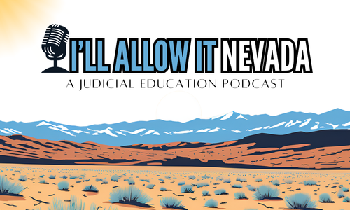 Ill Allow it Nevada Primary Logo w/ Background of animated desert and mountains