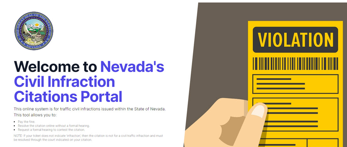Nevada Civil Infraction Portal